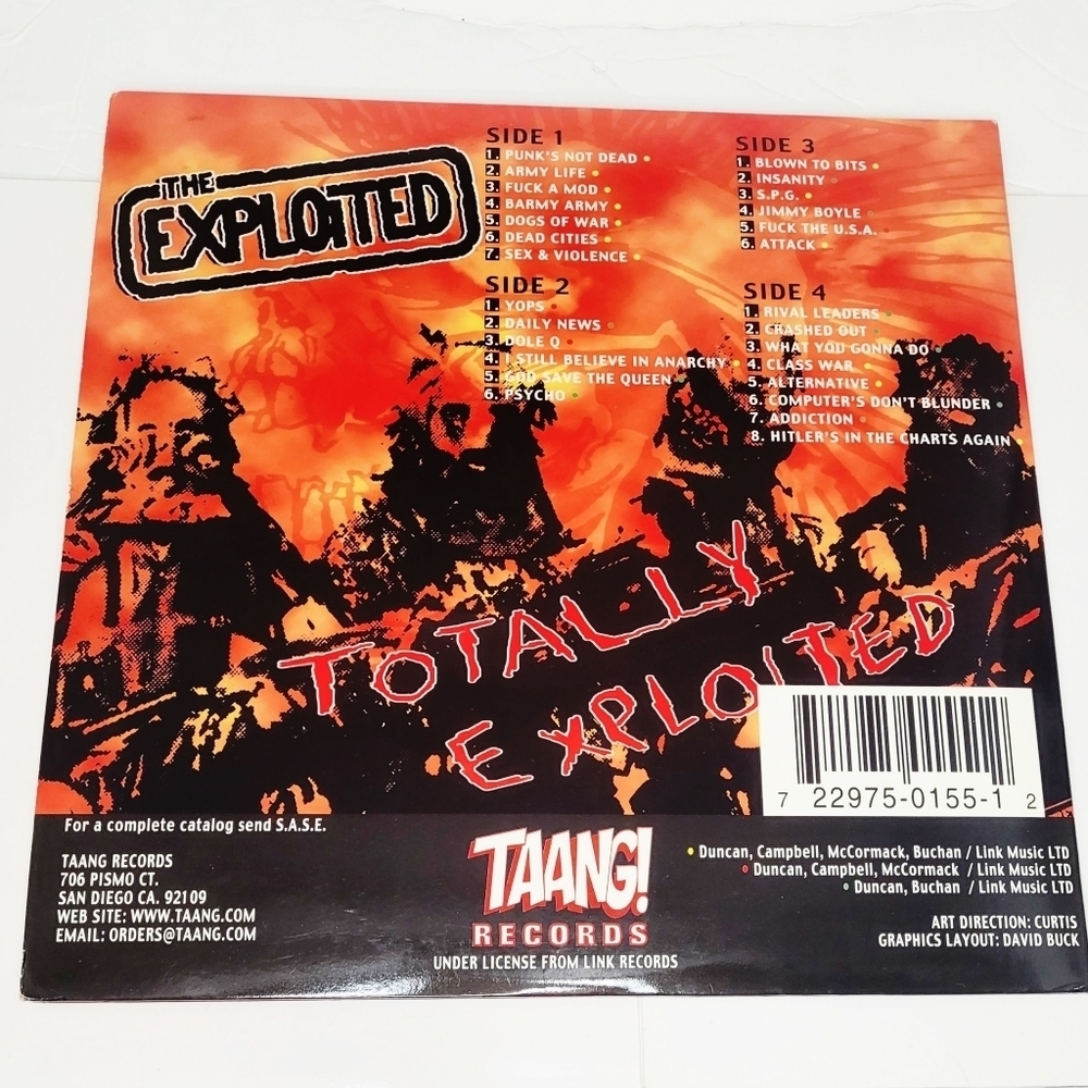 2004 The Exploited Totally Exploited Greatest Hits 2-LP Gatefold - Picture 3 of 3